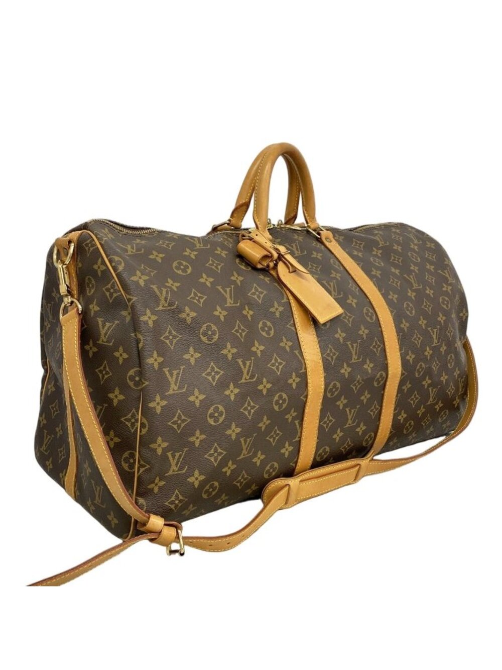 Louis Vuitton Boston Bag Monogram Keepall Bandouliere 55 Brown - Picture 2 of 10